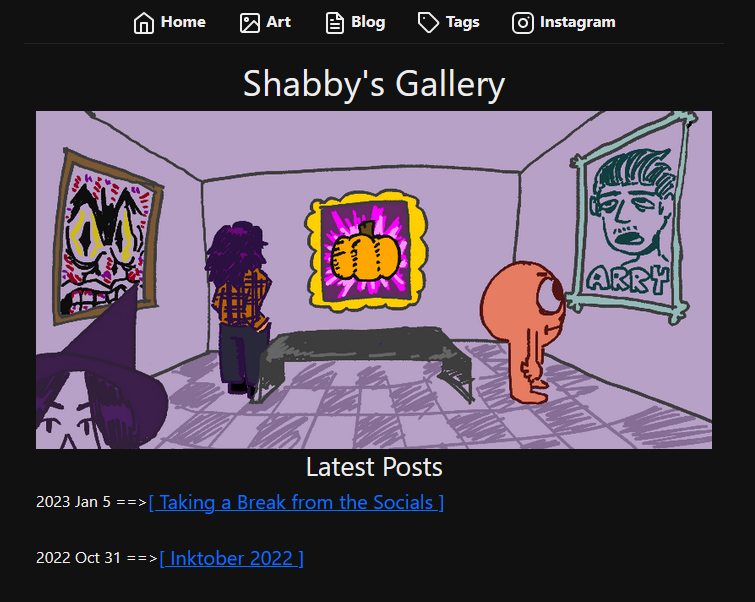 Screenshot of Old Front Page