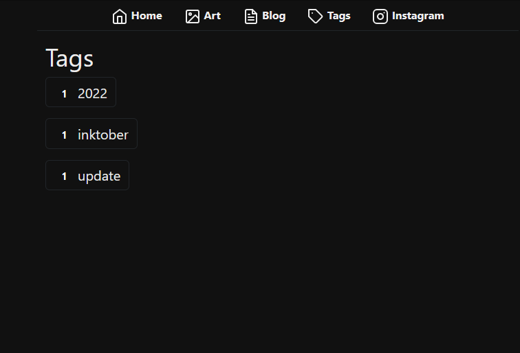 Screenshot of Old Tags Page