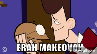 GIF from Clone High where Ghandi and JFK look into the camera and say ‘Are you er think what i er am thinking? ER MAKEOVER’